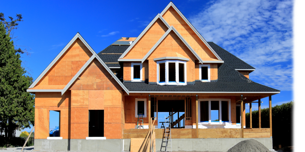 House in process of being built